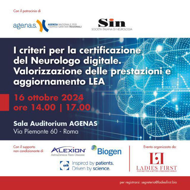 Criteri per la certificazione del Neurologo Digitale. Valorizzazione delle prestazioni e aggiornamento LEA.