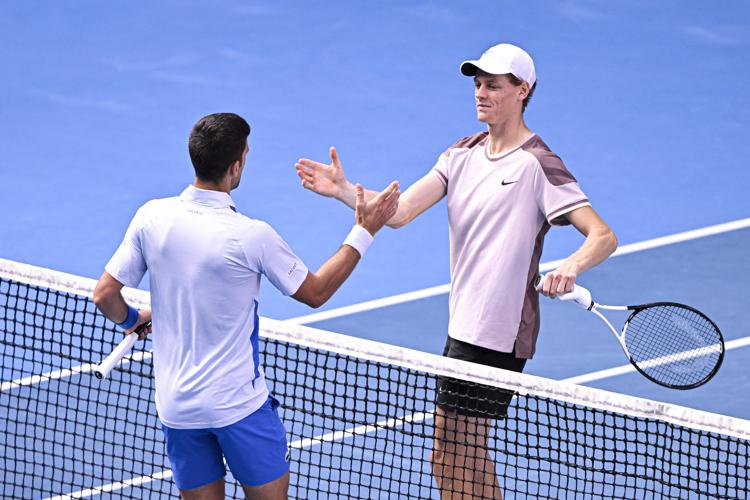 Novak Djokovic e Jannik Sinner - Fotogramma