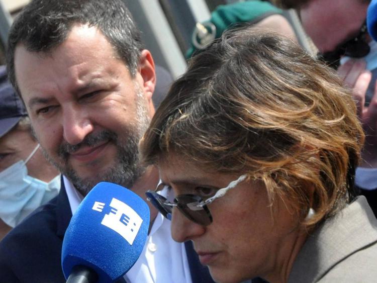 Matteo Salvini e Giulia Bongiorno (Fotogramma) 