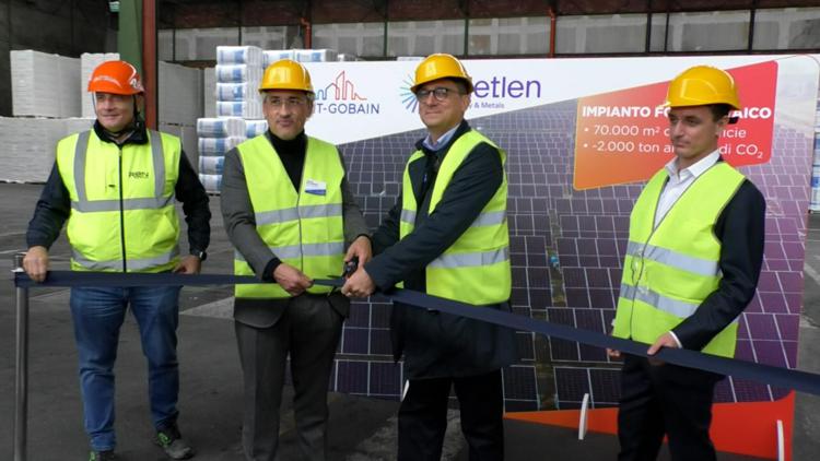 Inaugurato da Saint-Gobain impianto fotovoltaico stabilimento di Vidalengo