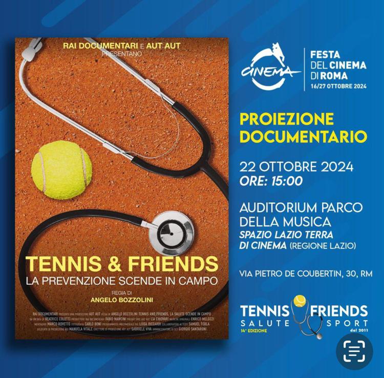 Festa Roma, domani la proiezione del documentario 'Tennis and Friends'