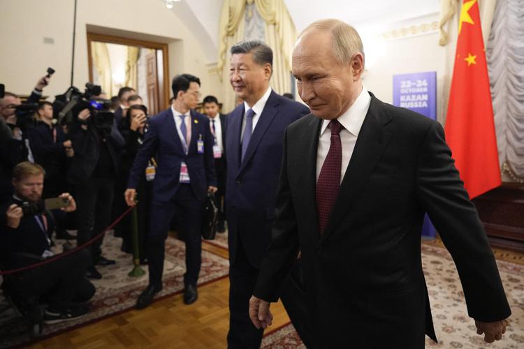 Putin e Xi Jinping oggi al vertice Brics - Afp