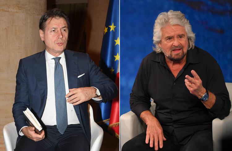 Giuseppe Conte e Beppe Grillo - Fotogramma /Ipa