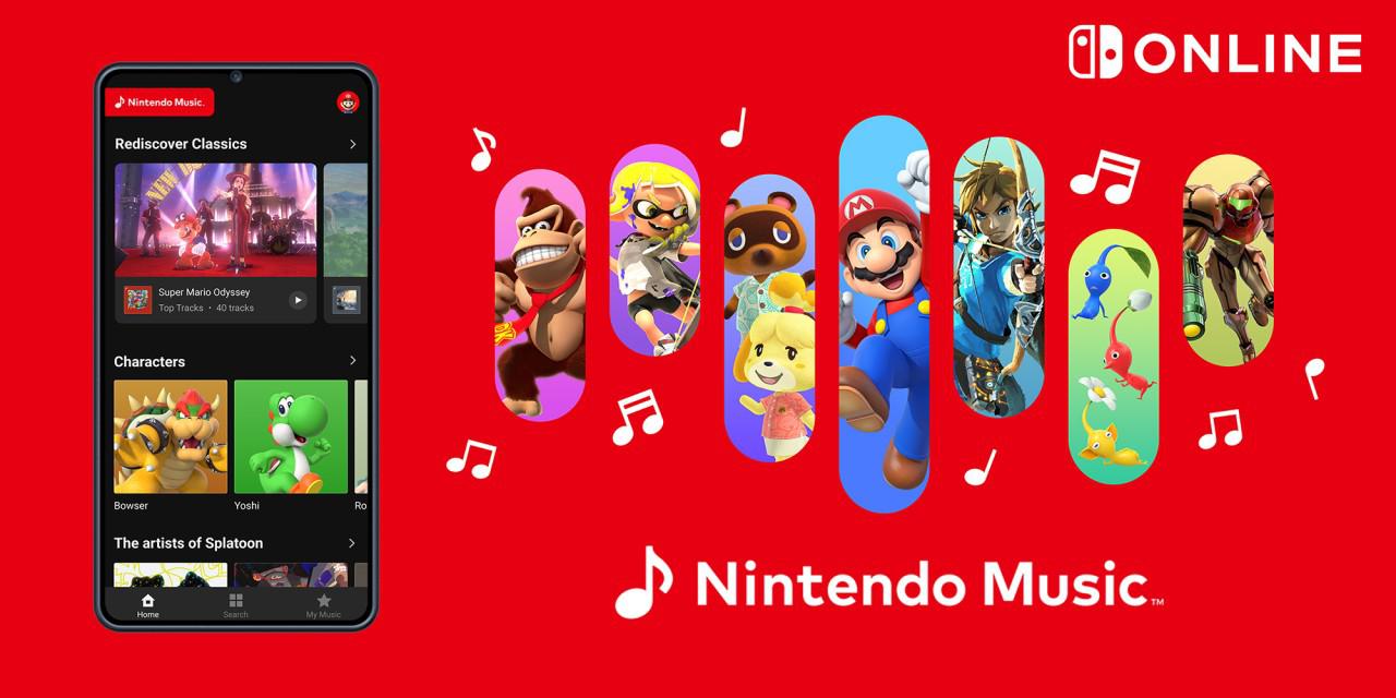 Nintendo launches a music streaming app on iOS and Android