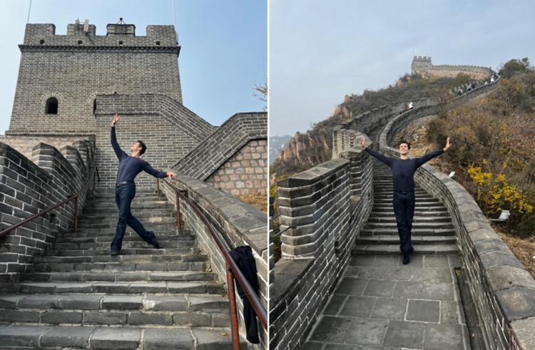 Roberto Bolle, la danza sulla Grande Muraglia Cinese - Instagram