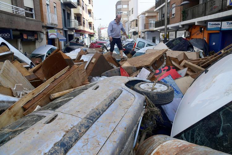 I danni dell'alluvione in Spagna - (Afp)