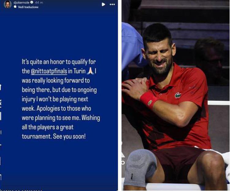 Novak Djokovic e la storia pubblicata su Instagram  - (Fotogramma)