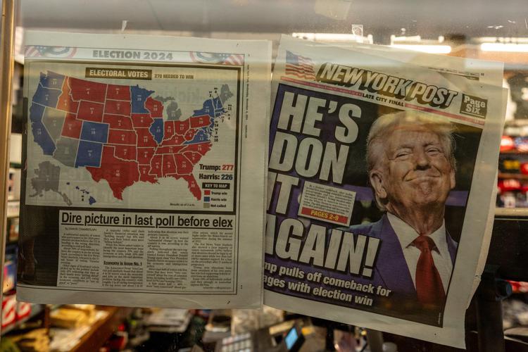 La prima pagina del Nyp all'indomani dell'elezione di Trump - Afp