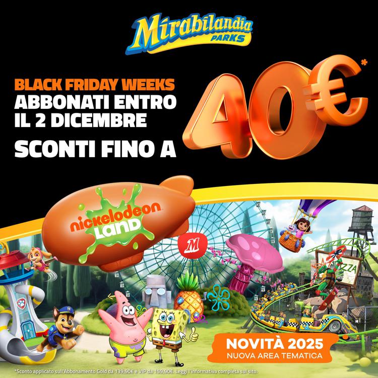 Da domani le Black Friday Weeks di Mirabilandia