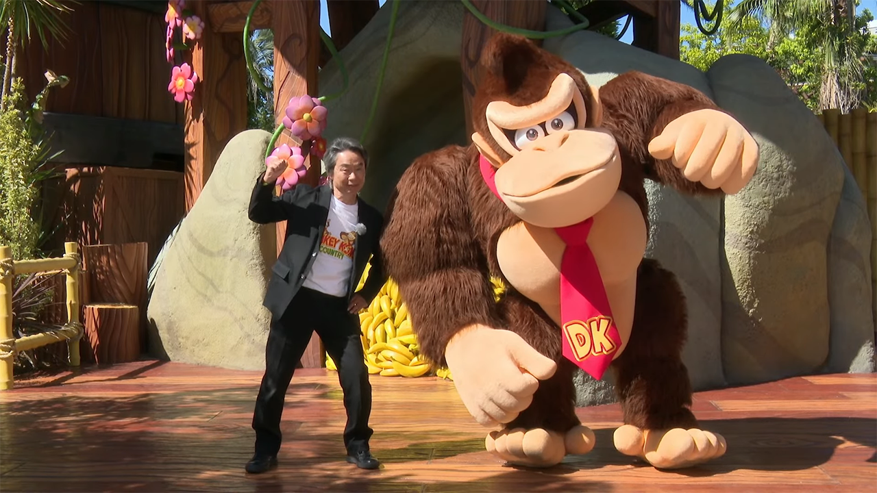 Donkey Kong breaks into the Super Nintendo World theme park