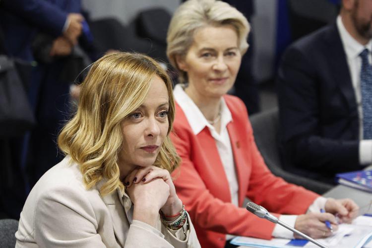 Giorgia Meloni e Ursula von der Leyen (Afp)