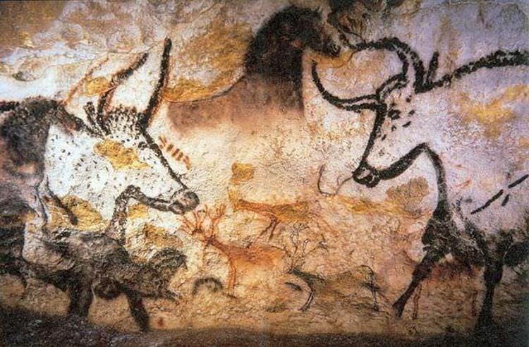 Pitture rupestri di Lascaux (Francia) con raffigurazioni di uro