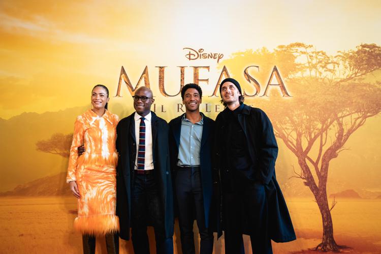 da sinistra: Elodie, Barry Jenkins, Alberto Malanchino e Luca Marinelli - The Walt Disney Company