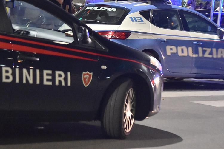 Auto di carabinieri e polizia (Fotogramma)