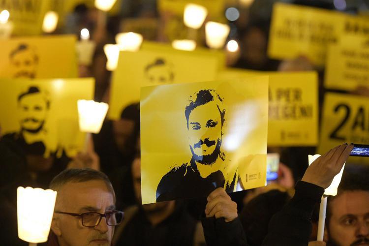 Manifestazione per Giulio Regeni (Fotogramma)