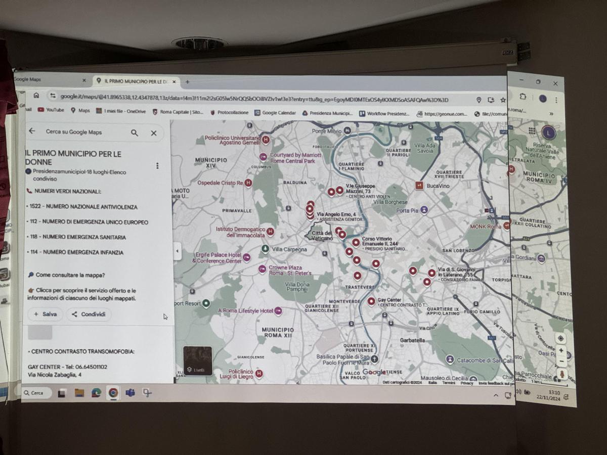 Roma, Municipio I presenta mappa luoghi con servizi per le donne e le ragazze