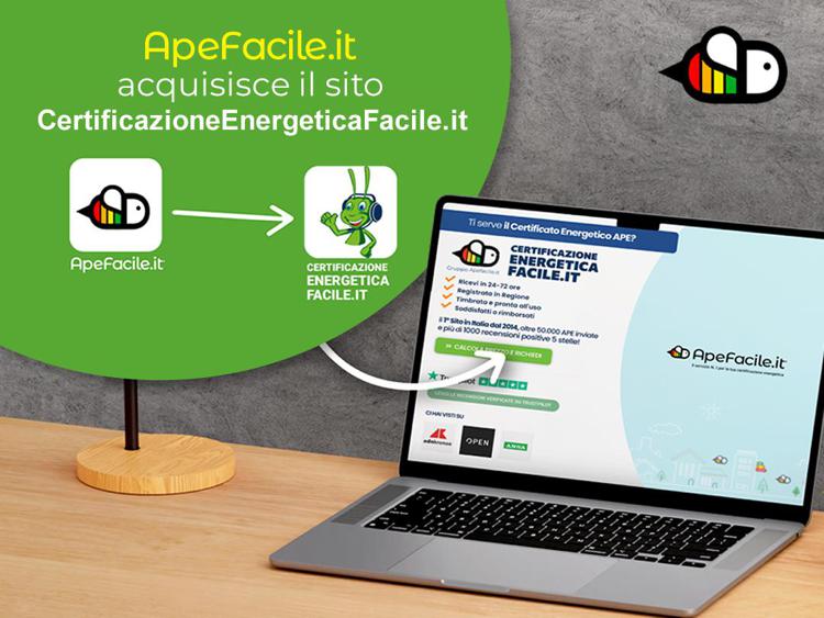 Apefacile.it acquisisce www.certificazione energeticafacile.it