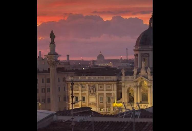 Tramonto oggi su Roma - Laura Romano /Facebook