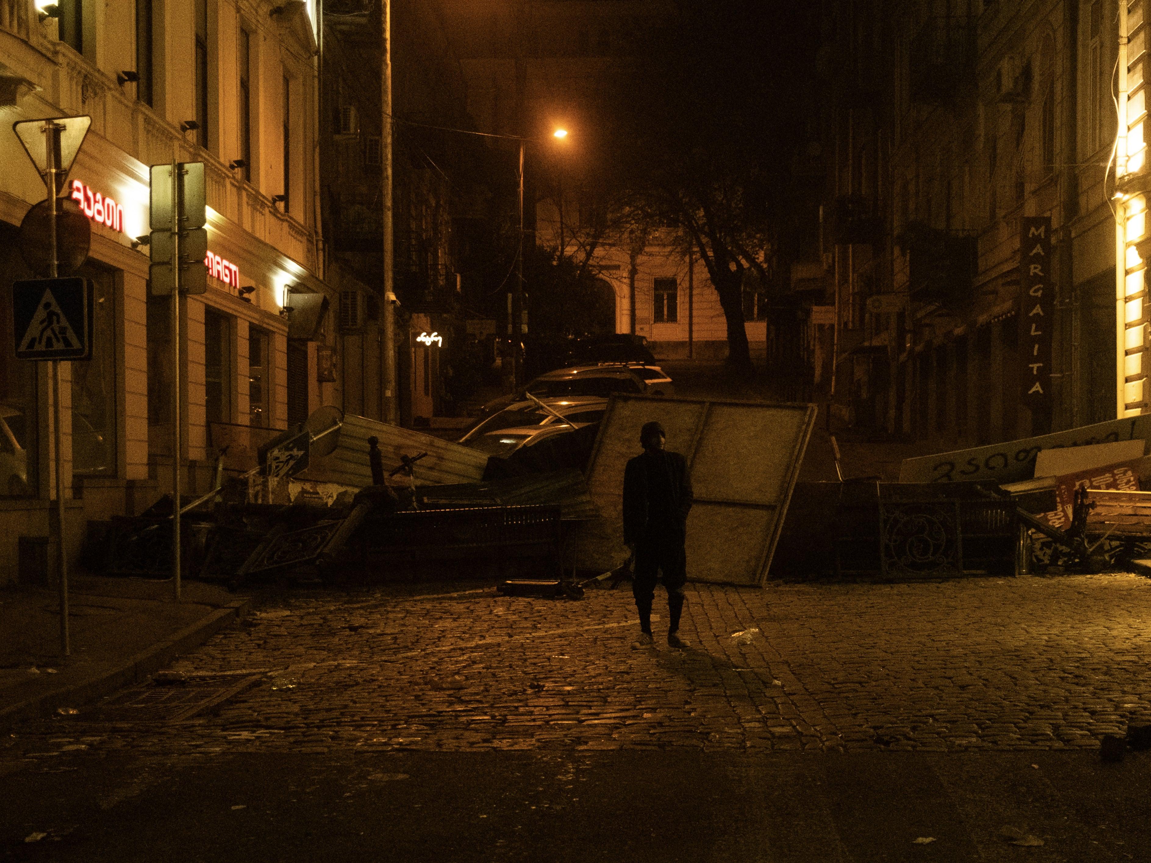 Barricata nelle strade di Tbilisi