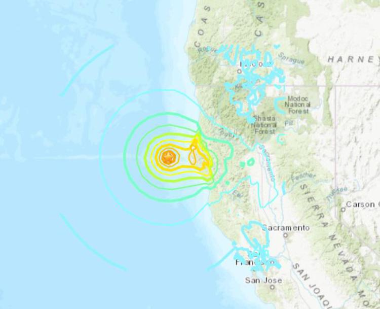 L'area del terremoto