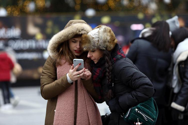 Una giornata gelida a Milano