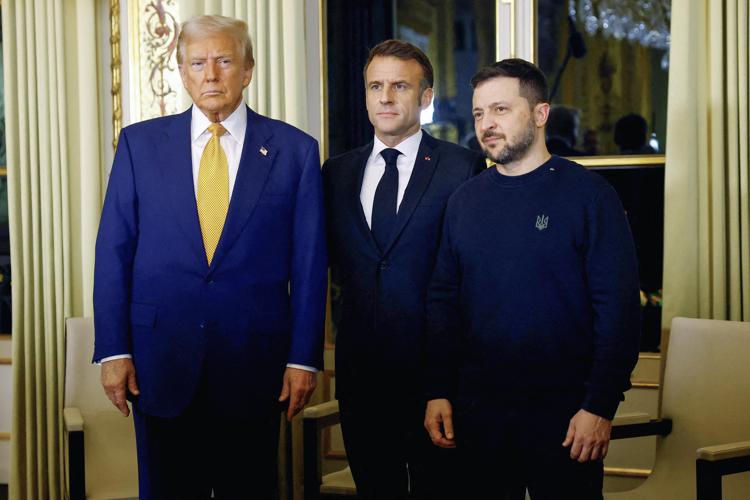 Trump, Macron e Zelensky