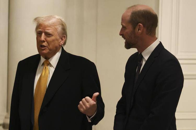 Donald Trump e il principe William (Fotogramma)