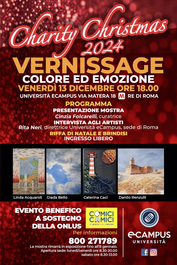 “Colore ed emozione”, il 13 dicembre il vernissage all’Università eCampus