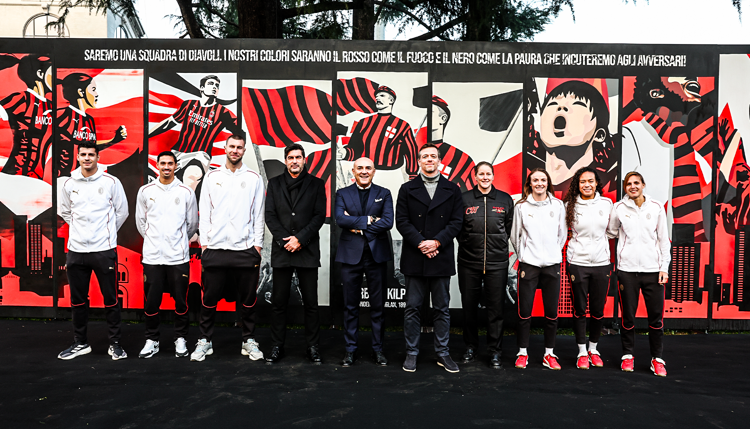 AC Milan e SNAIFUN svelano il murale per celebrare i 125 anni dalla nascita del club