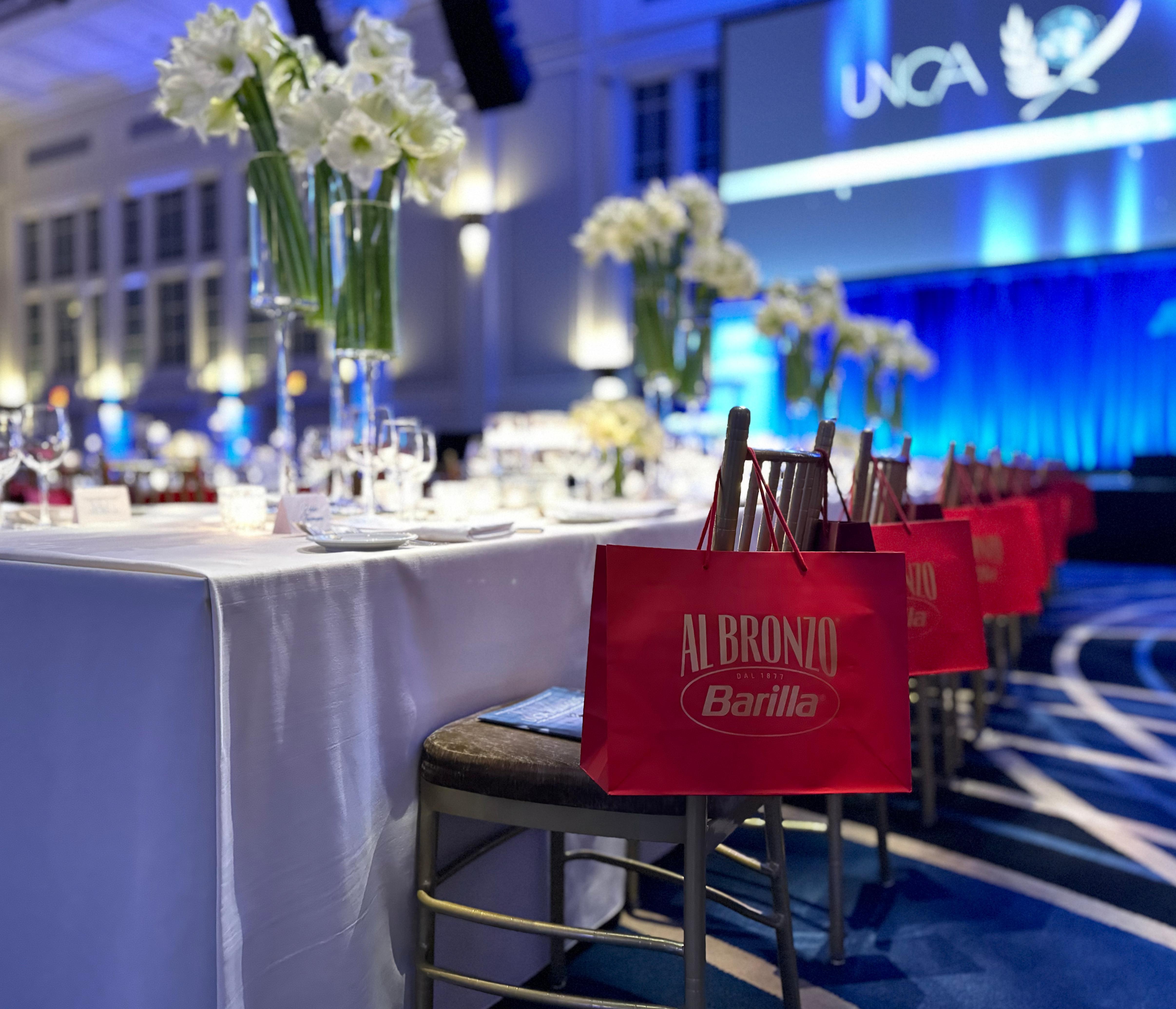 Barilla alongside the United Nations at the UNCA Awards, a dish of Italian pasta to unite the planet