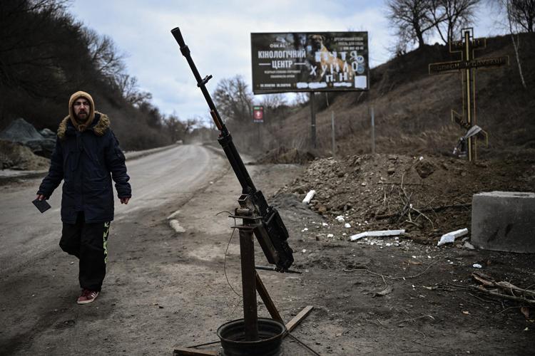 Posto di blocco in Ucraina - Afp