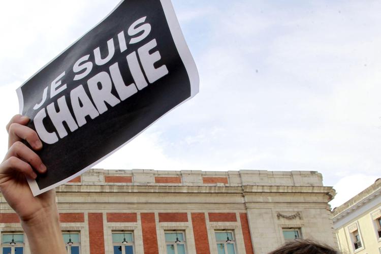 Lo slogan 'Je suis Charlie' (Fotogramma/Ipa)