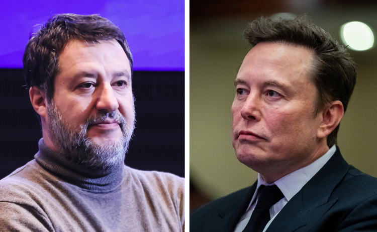 Matteo Salvini ed Elon Musk - Agenzia Fotogramma