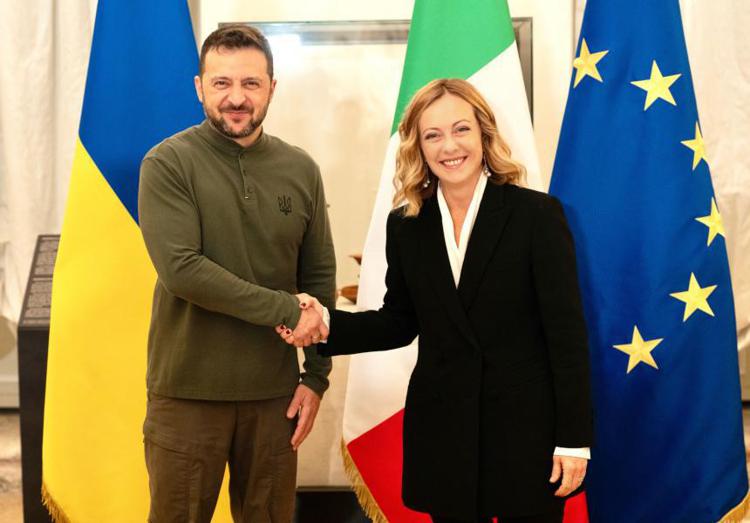 Ucraina, Meloni riceve Zelensky: "Sostegno Italia a 360 gradi"