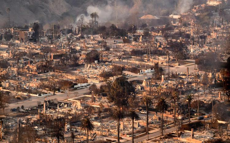 Devastazione a Los Angeles dopo gli incendi - Afp