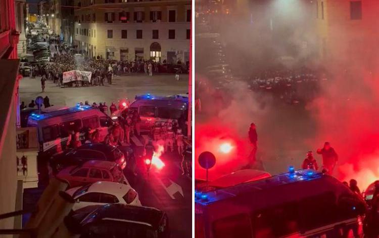 Corteo per Ramy a Roma, bombe carta contro poliziotti: 4 agenti feriti