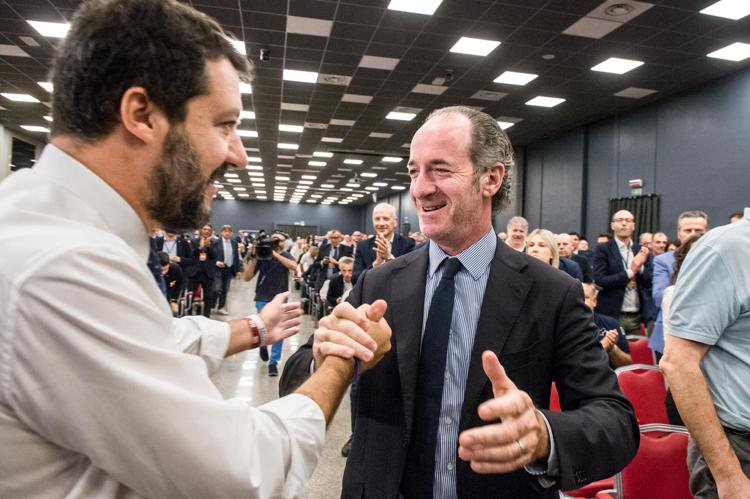 Matteo Salvini e Luca Zaia (Fotogramma)