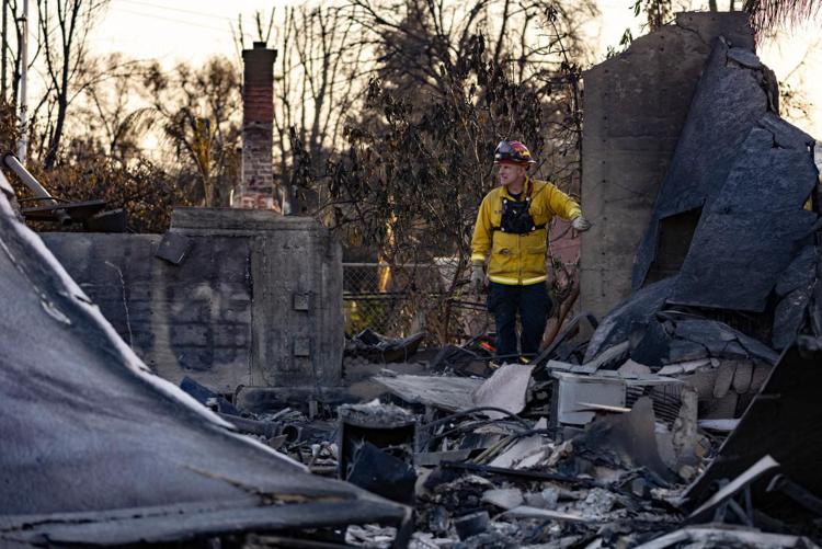 Danni degli incendi a Los Angeles - (Afp)