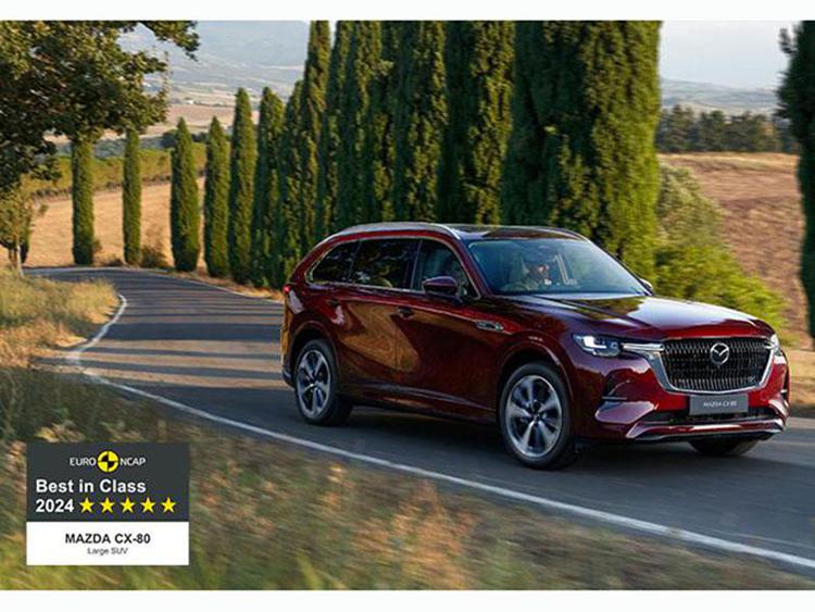 Mazda CX-80, Best in Class nei test Euro NCAP