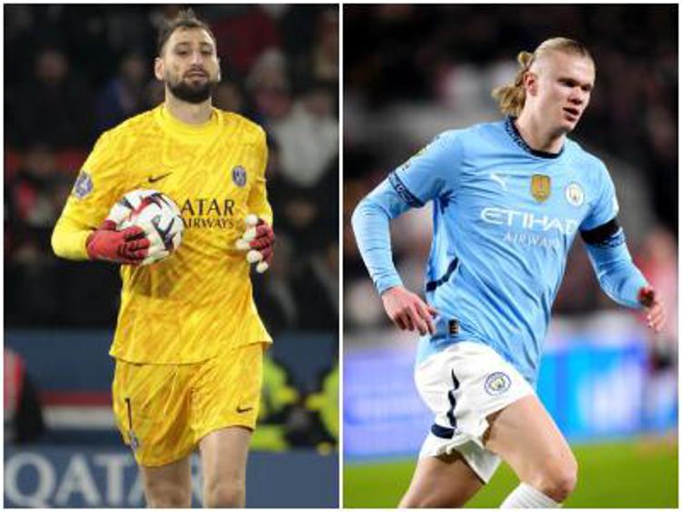 Gianluigi Donnarumma e Erling Haaland - Fotogramma