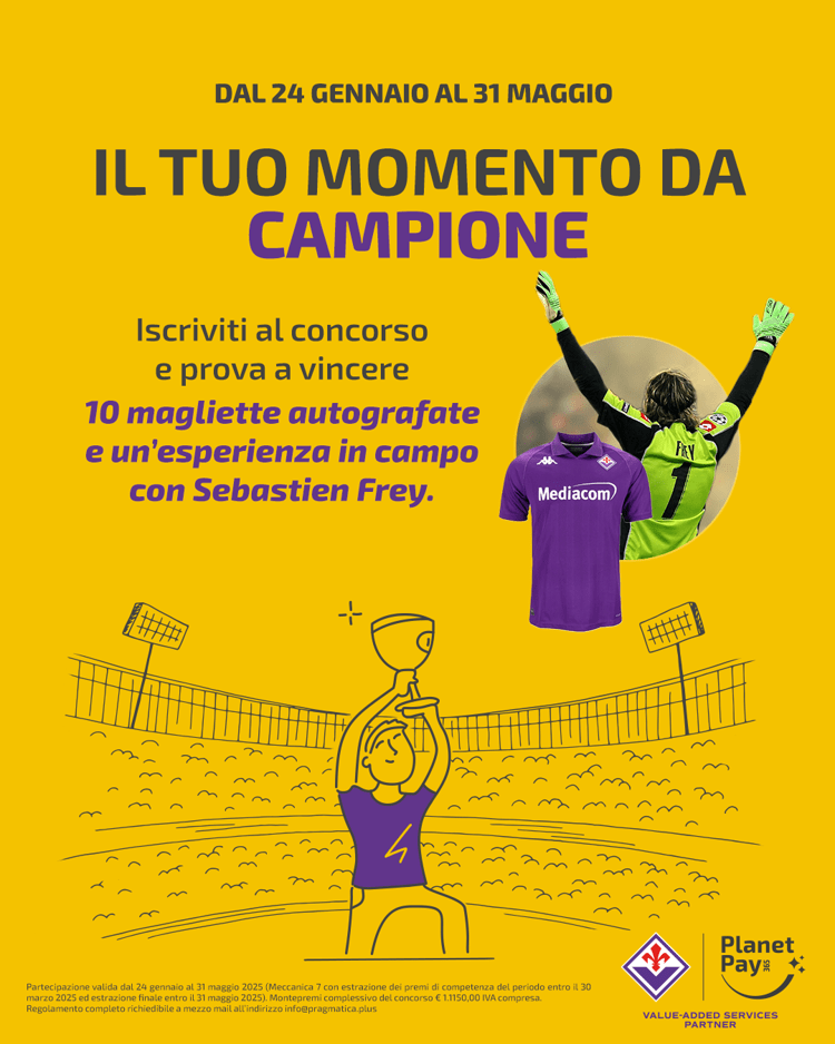 Calcio, PlanetPay365 premia la passione: via ai due concorsi dedicati ai tifosi di Torino e Fiorentina