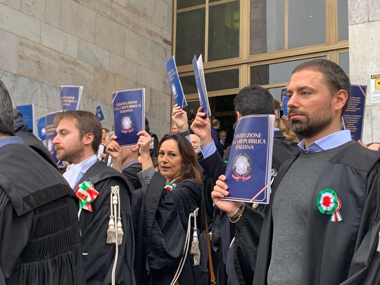 I magistrati fuori dal palazzo di Giustizia di Milano - Adnkronos