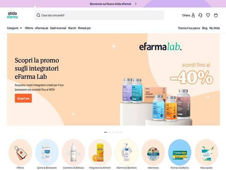 Cosmetici, farmaci e integratori: Atida eFarma offre il meglio per la salute e la bellezza, con un sito completamente rinnovato