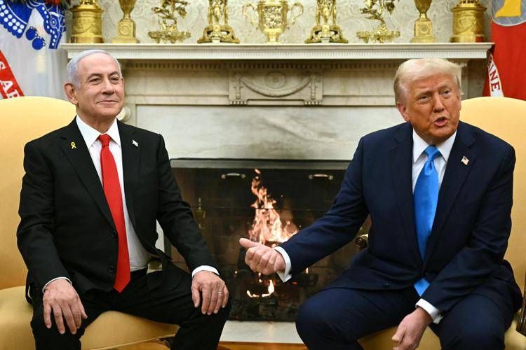 Donald Trump e Benjamin Netanyahu alla Casa Bianca - Afp