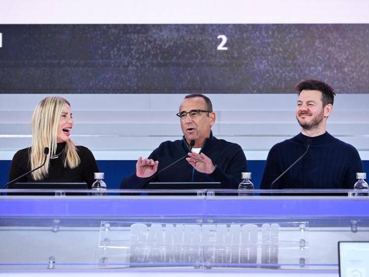 Carlo Conti, Alessia Marcuzzi e Alessandro Cattelan - Fotogramma