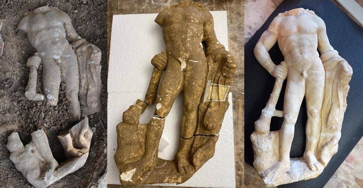 Discovered Ercole della Valdelsa, Roman statue of 1,700 years ago