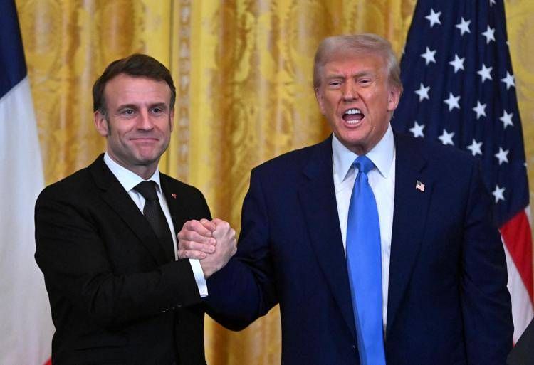 Emmanuel Macron e Donald Trump - Afp