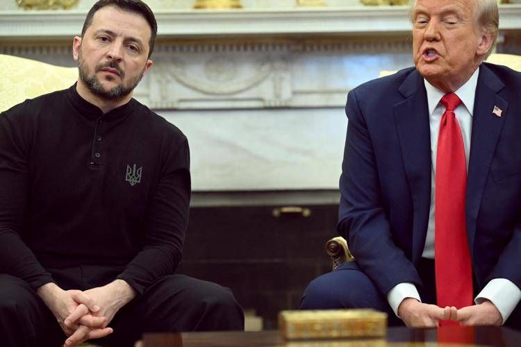 Zelensky e Trump nello Studio Ovale - (Afp)