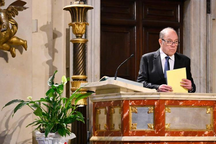 Carlo Verdone al funerale di Eleonora Giorgi (Fotogramma/Ipa)