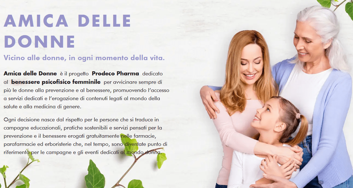 Prodeco Pharma al fianco delle donne, campagna per benessere 'in rosa'